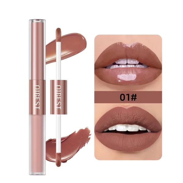 2 IN 1 Double Head Lip Gloss Matte Velvet Red Lip Tint Liquid Lipstick Mirror Gloss Lip Glaze Waterproof Lips Makeup Cosmetics - Image 11