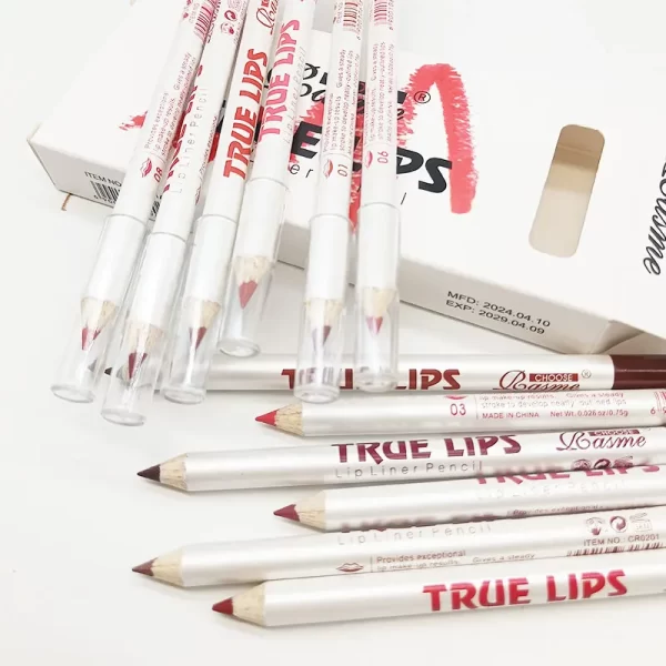 12pc Lip Liner Pencil Set, Long-Lasting Smudge-Proof Nude Colors, Smooth Matte Finish, 12 Assorted Shades Lip Makeup Gift Set, - Image 4