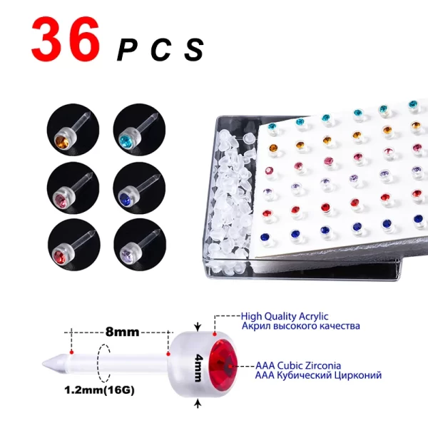 Professional Ear Piercing Gun Tools with Ear Stud Earring Sterile Nose Navel Helix Piercing Tool Set Body Jewelry Machine Kit - Image 11