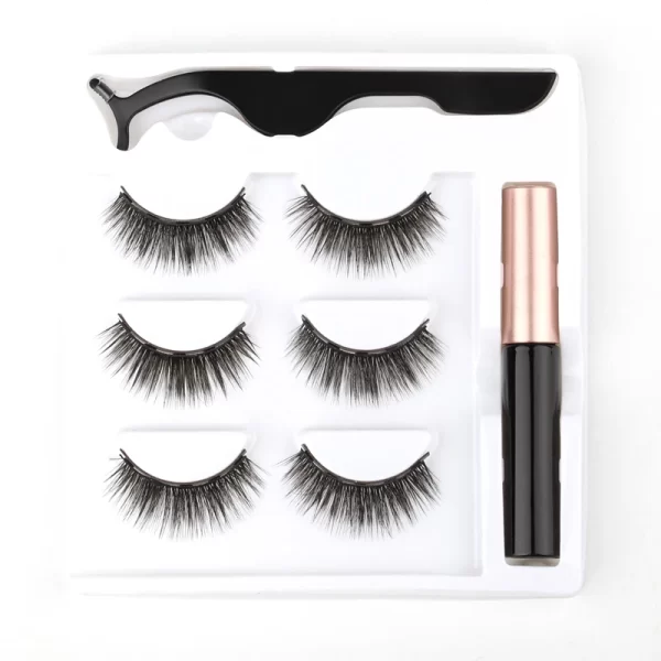 2/3/4 Pairs Magnetic Eyelashes Set Waterproof Liquid Eyeliner Tweezer Wispy False Eyelashes Dramatic 3D Mink Lashes Makeup Tools - Image 10