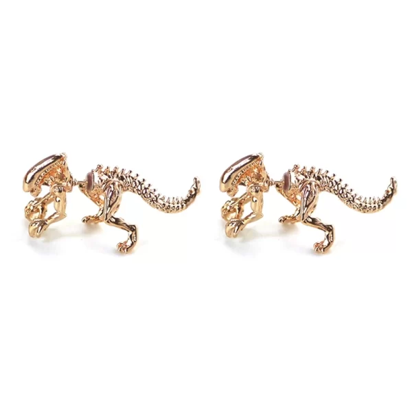 Cool Alien Earrings Black Enamel Stud Earrings For Women Animal Piercing Ear 3D Scary Dinosaur Earrings Jewelry Gifts - Image 7