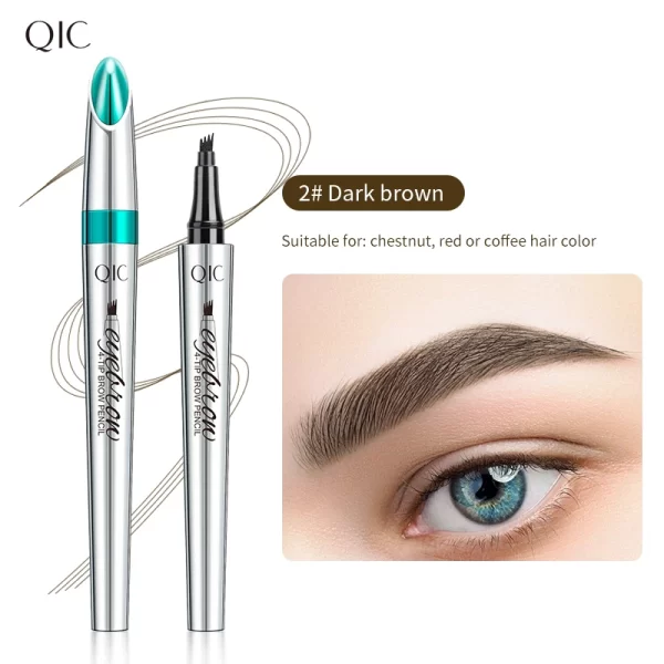 4 Points Eyebrow Tattoo Pen 5 Colors Liquid Brow Pencil Brown Microblading Ultra-Fine Eyebrow Pencil Waterproof Eyes Cosmetic - Image 8