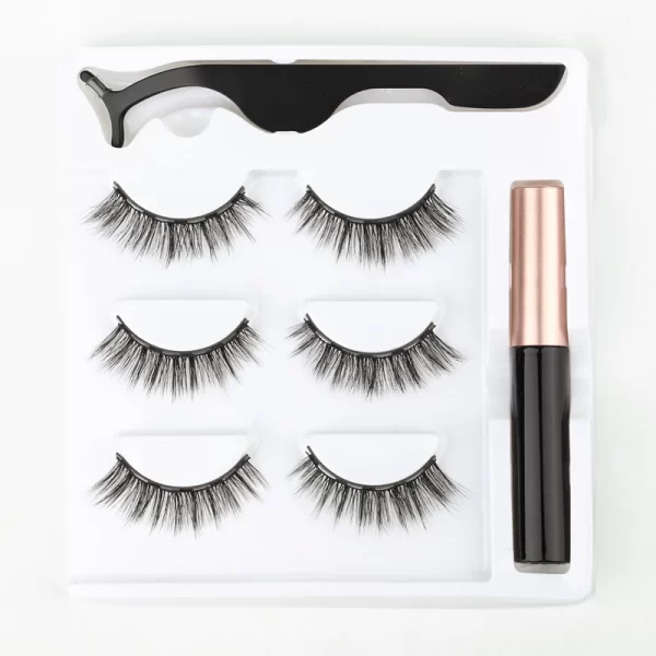 2/3/4 Pairs Magnetic Eyelashes Set Waterproof Liquid Eyeliner Tweezer Wispy False Eyelashes Dramatic 3D Mink Lashes Makeup Tools - Image 16