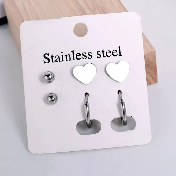 Stainless Steel Earrings Small Cute Butterfly Star Moon Heart Stud Earrings Set Punk Piercing Earing Women's Minimalist Jewelry - Image 31