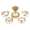 VKME Bohemian Vintage Ring Geometric Metal Ring Set Women Charm Joint Ring, Party Wedding Jewelry Gifts - Image 14