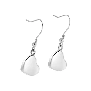 Heart Drop Urn Ash Earrings for Ashes Cremation Urn Keepsake Memorial Earrings Holder for Human Ashes Jewelry for Women Pet