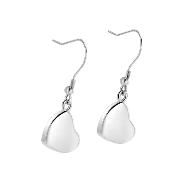 Heart Drop Urn Ash Earrings for Ashes Cremation Urn Keepsake Memorial Earrings Holder for Human Ashes Jewelry for Women Pet