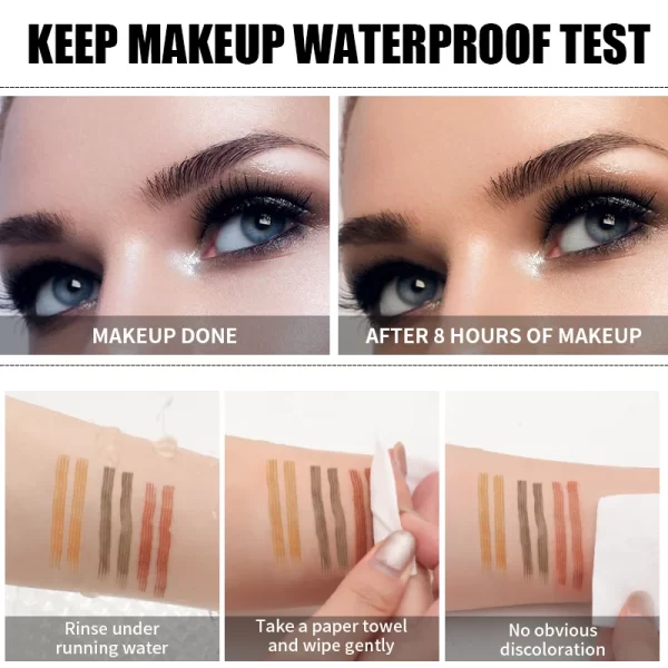 4 Points Eyebrow Tattoo Pen 5 Colors Liquid Brow Pencil Brown Microblading Ultra-Fine Eyebrow Pencil Waterproof Eyes Cosmetic - Image 5
