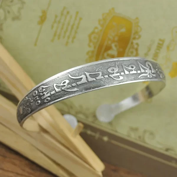 New Retro Cuff Bracelets Tibetan Silver Metal Carving Fish Elephant Flower Bangles Vintage Gypsy Jewelry Female Gifts - Image 10
