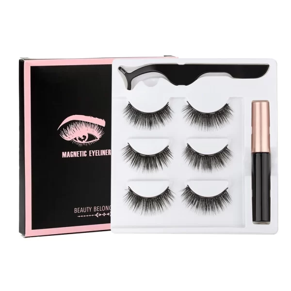 Magnetic Eyelashes 3D Mink Eyelashes Magnetic Eyeliner Magnetic 3D Lash Short False Lashes Lasting Handmade Eyelash Makeup Tools - Image 2