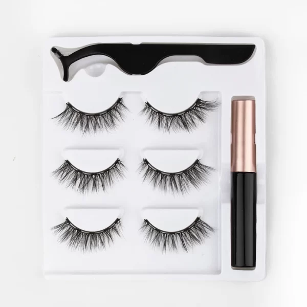2/3/4 Pairs Magnetic Eyelashes Set Waterproof Liquid Eyeliner Tweezer Wispy False Eyelashes Dramatic 3D Mink Lashes Makeup Tools - Image 15