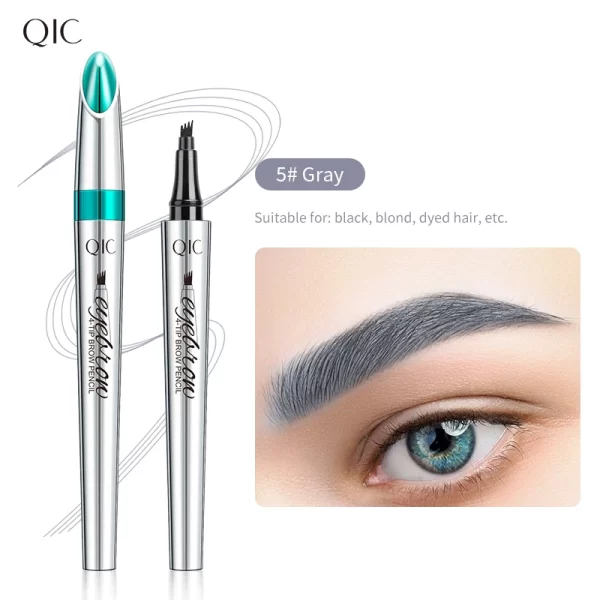 4 Points Eyebrow Tattoo Pen 5 Colors Liquid Brow Pencil Brown Microblading Ultra-Fine Eyebrow Pencil Waterproof Eyes Cosmetic - Image 9