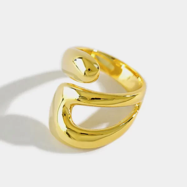925 Sterling Silver Smooth Rings For Women hollow out chain Jewelry Beautiful Finger Open Rings For Party Birthday Gift - Image 8