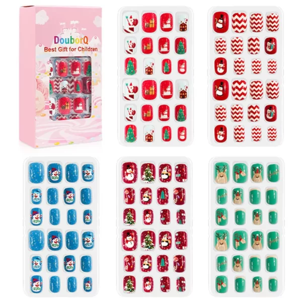 120Pcs Candy Child Nail Tips Kids False Nail Girls Cartoon Press on Nails Colorful Festival Full Cover Nails Cute Manicure Tools - Image 11