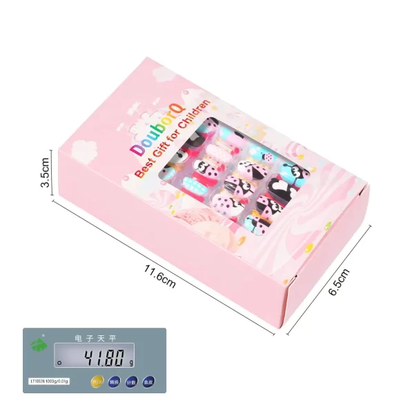 120Pcs Candy Child Nail Tips Kids False Nail Girls Cartoon Press on Nails Colorful Festival Full Cover Nails Cute Manicure Tools - Image 6