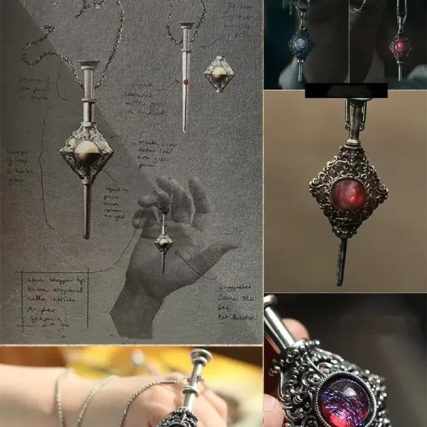 Magic Witch Necklace Women\'s Vintage Blood Pack Removable Witch Wand Pendant Cosplay Jewelry Couple New Lover Gift - Image 2