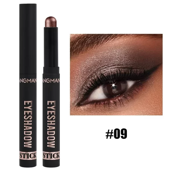 8 Color Pearlescent Eyeshadow Stick Highlighter Eyeshadow Pencil Waterproof Glitter Matte Nude Eye Shadow Pen Sparkly Eye Makeup - Image 12