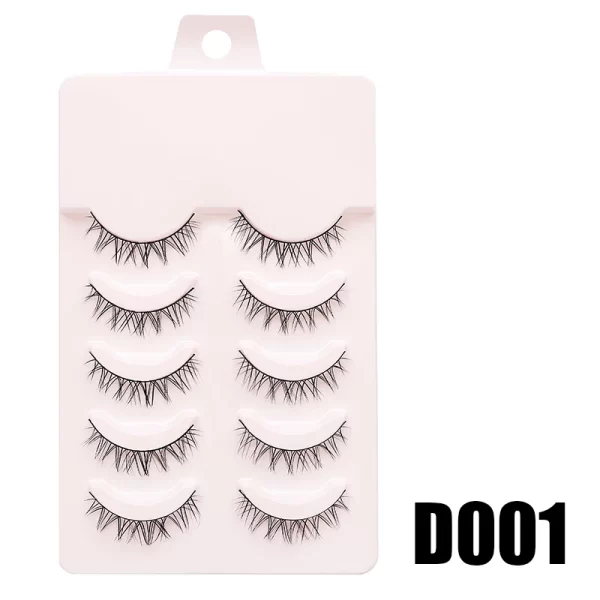 DINGSEN Fake Eyelash Anime Lashes 5 Pairs Little Devil Eyelashes Natural Daily Makeup Manga Eyelashes Clear Band Eyelashes - Image 15