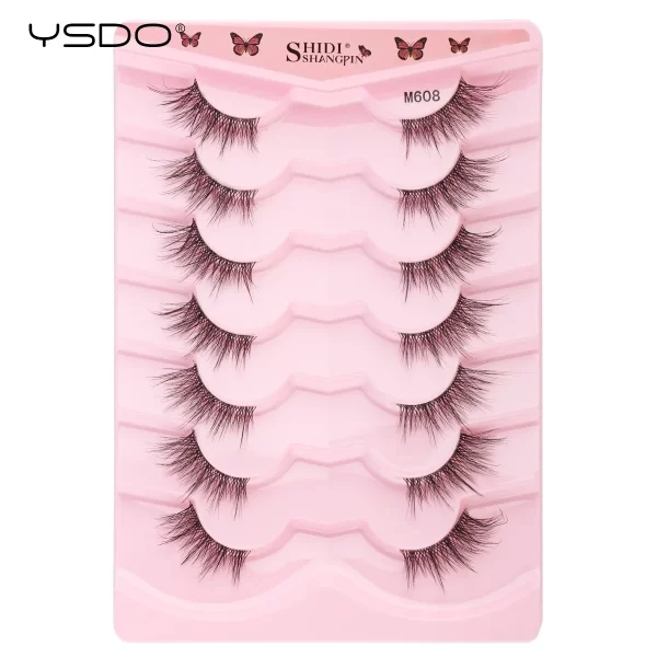 Half Lashes 3/7/10 Pairs Soft Natural 3D Mink Eyelashes Wispy Mink Lashes Makeup Volume Fluffy Half False Eyelash Cilios Tools - Image 27