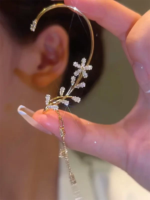 Korean Elf Butterfly Ear Cuff Without Piercing Clip Earrings for Women Elegant Sparkling Zircon Crystal Ear Clip Wedding Jewelry - Image 25