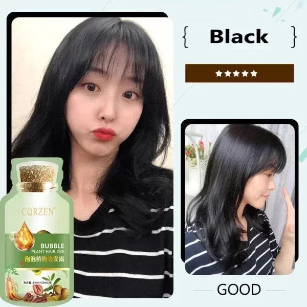 Natural Pure Herbal Hair Dye Shampoo 5 Minutes Change Hair Color Non-irritating Repair Gray White Fashion Hair Care Women Men - Image 4