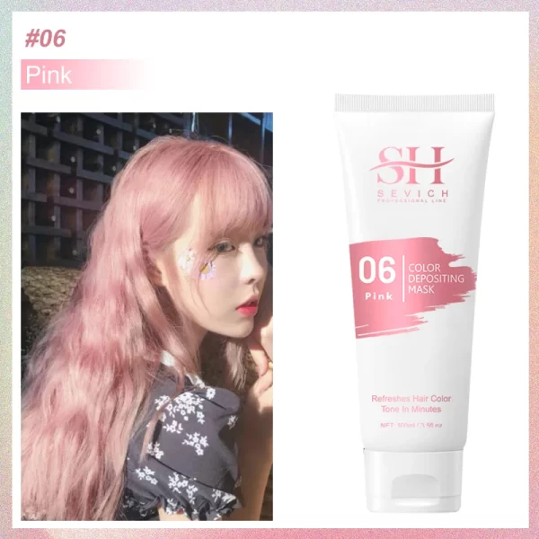 9 Colors 5 minute dyeing care Hair mask Hair Dye Non-toxic DIY Hair Color Hold for 15 days Dye  Hair mask Blue Grey Purple 100ML - Image 7