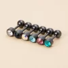 1 Pair Medical Stainless Steel Crystal Screw Round Ball Stud Earrings Ear Bone Nail Cartilage Earring Ear Piercing Body Jewelry - Image 5