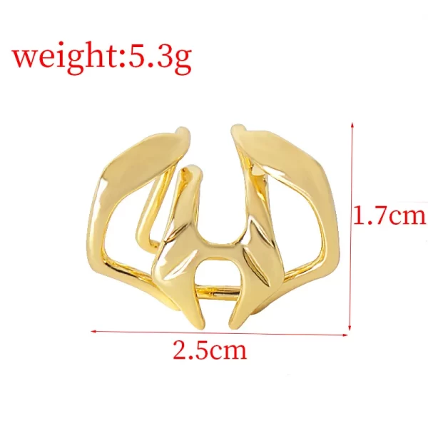 Fake Piercing Lip Clip Ring Gothic Geometric Beast Tooth Metal Lip Ring Unisex No Hole Lip Ring Face Jewelry Ornament Accessorie - Image 4