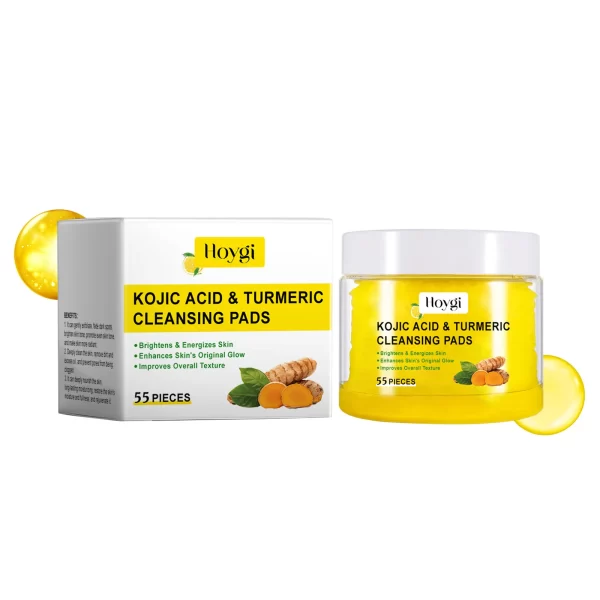 Turmeric Cleansing Pads Facial Exfoliating Makeup Removal Dead Skin Peeling Smooth Skin Shrink Pore Massage Face Washing Sponge - Image 2