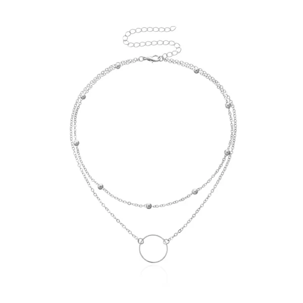 Crystal Zircon Heart Star Charm Layered Pendant Necklace Set for Women Charms Fashion Square Rhinestone Female Vintage Jewelry - Image 8