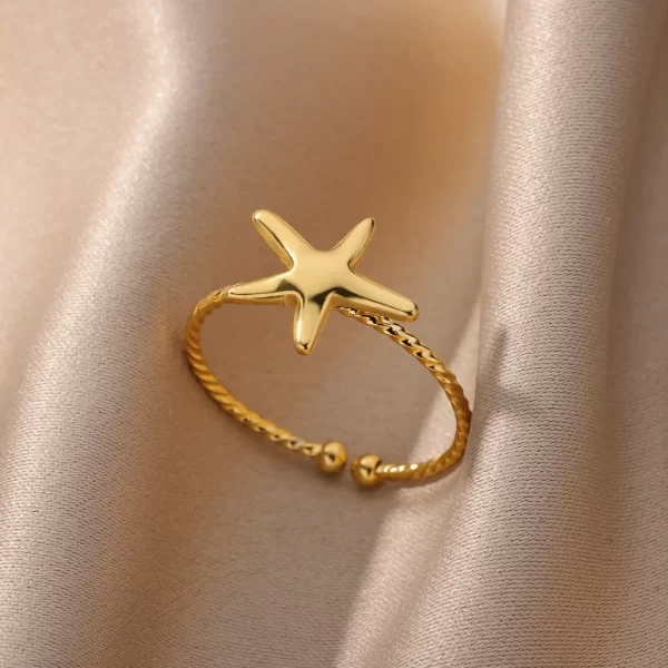 Stainless Steel Rings for Women Waterproof Open Gold Color Ring Wedding Couple Band Jewelry Gifts Free Shipping Items anillos - Image 7