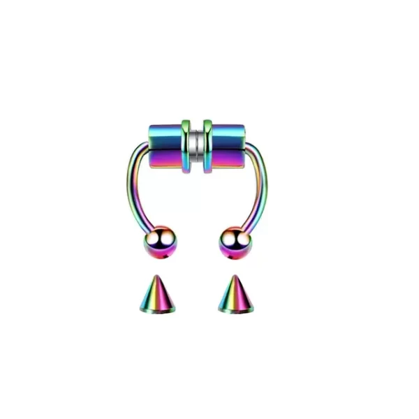 5pcs Stainless Steel Magnet Fake Nose Ring Hoop Fake Piercing Hoop Septum Rings For Women Fashion Gothic Rock Body Jewelry Gifts - Image 19