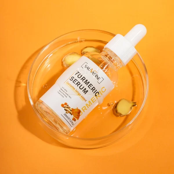Turmeric Face whitening serum Anti Aging Wrinkle Moisturizing Facial Brighten Essence Oil Reduce Fine Lines Smoothing Skin Care - Image 4