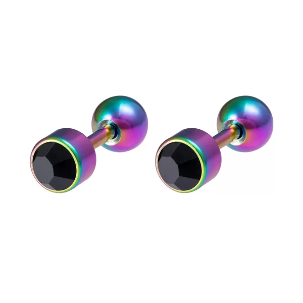 1 Pair Medical Stainless Steel Crystal Screw Round Ball Stud Earrings Ear Bone Nail Cartilage Earring Ear Piercing Body Jewelry - Image 15