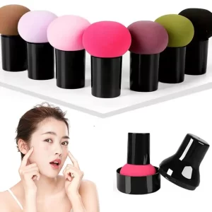 Cosmetic Puff Powder Brush - Mushroom Shape Handle Makeup Beauty Tool, Smooth Foundation Sponge For Dry & Wet Concealer