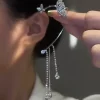 Korean Elf Butterfly Ear Cuff Without Piercing Clip Earrings for Women Elegant Sparkling Zircon Crystal Ear Clip Wedding Jewelry - Image 10