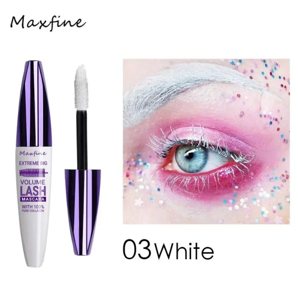 5d Three-dimensional Mascara Purple Blue White Multi-color Mascara Base Long-lasting Non-smudge Long-lasting Curling Shaping Mas - Image 9