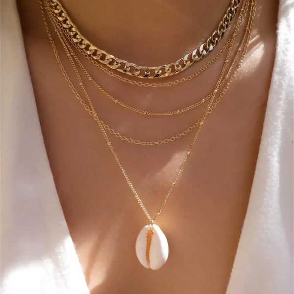 Vintage Fashion Punk Thick Chain Head Coin Lock Pendant Necklace For Women Female Multilevel Gold-plate Hip Hop Jewelry Gfit - Image 24
