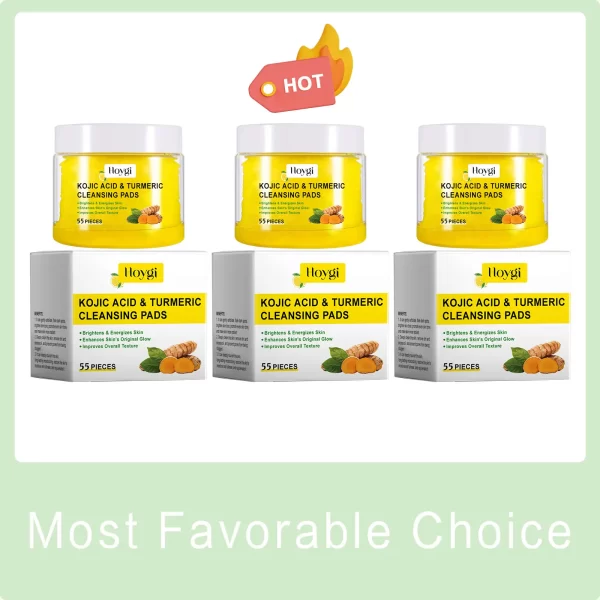 Turmeric Cleansing Pads Facial Exfoliating Makeup Removal Dead Skin Peeling Smooth Skin Shrink Pore Massage Face Washing Sponge - Image 8