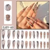 Long Ballet French Nail Art White Fake Nails Manicure Press On Nails False With Designs Artificial Wearing Reusable - Image 6