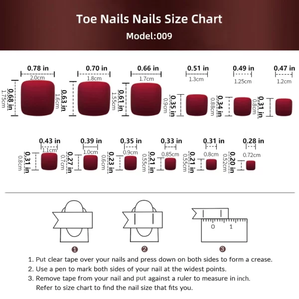 24pcs Nude Press On Toe Nails Square Fake Toe Nails Glossy Full Cover False Toe Nails With French White Edge Design For Women - Image 6