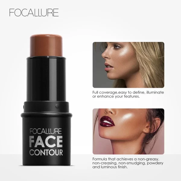 Wholesale FOCALLURE Bronzer Highlighter Stick Waterproof Body Face Contour Corrector Illuminator Cream For Women's Makeup - Image 4