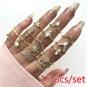 Delysia King 17pcs/set Fashion Ring