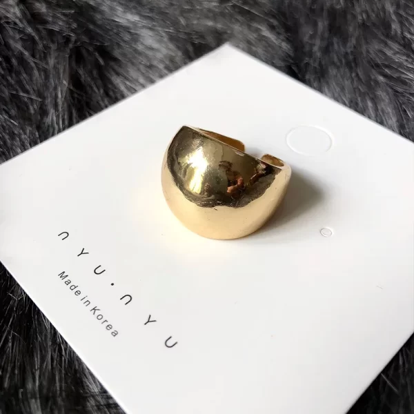 3Pcs Gold Color Silver Color Metal Minimalist Glossy Wide Open Rings Geometric Finger Rings for Women Men Jewelry - Image 6