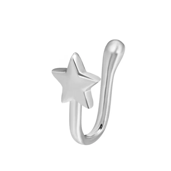 Shiny Crystal Rhinestone Hollow Heart Fake Piercing Nose Ring for Women Teens U-shaped Nose Clip Non-perforated Septum Jewelry - Image 9