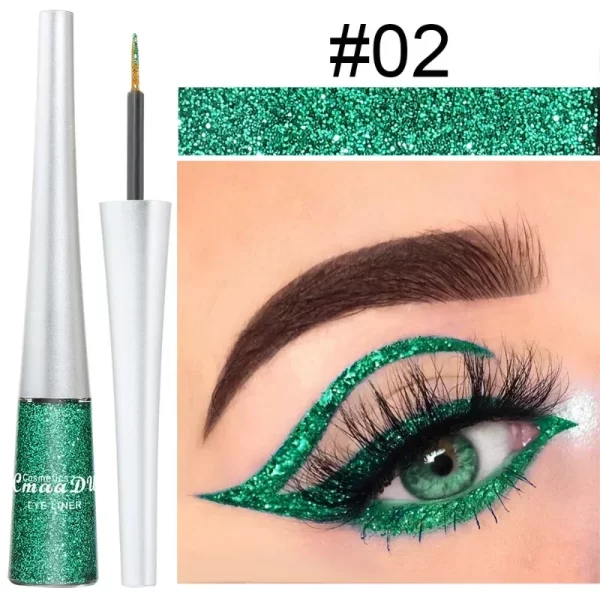Glitter Liquid Eyeliner Pen Pearlescent Sequins Diamond Bright Shining Eyeliner Waterproof Lasting Eye Shadow Women Cosmetics - Image 6