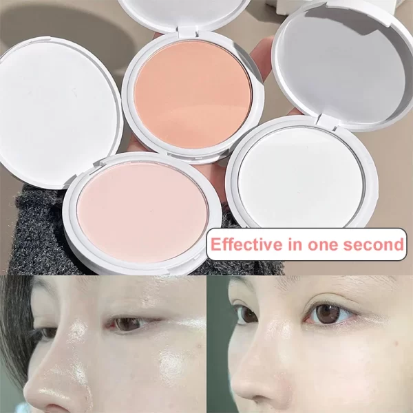 Transparent White Face Pressed Powder Matte Compact Long Lasting Oil Control Setting Powder Full Coverage Waterproof Makeup - Image 6