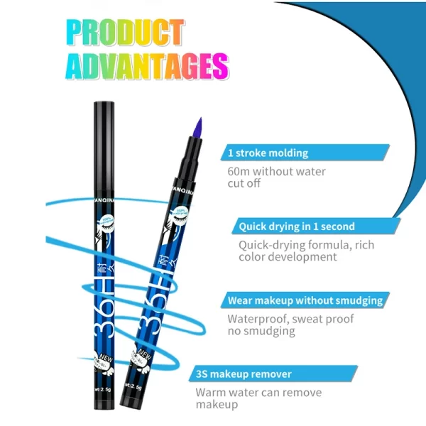 36h Long-lasting Eyeliner Waterproof Liquid Eyeliner Pen Quick-dry No Blooming Cosmetics Tool High Quality Professional Makeup - Image 3