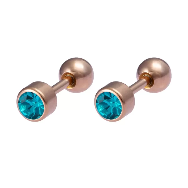 1 Pair Medical Stainless Steel Crystal Screw Round Ball Stud Earrings Ear Bone Nail Cartilage Earring Ear Piercing Body Jewelry - Image 24