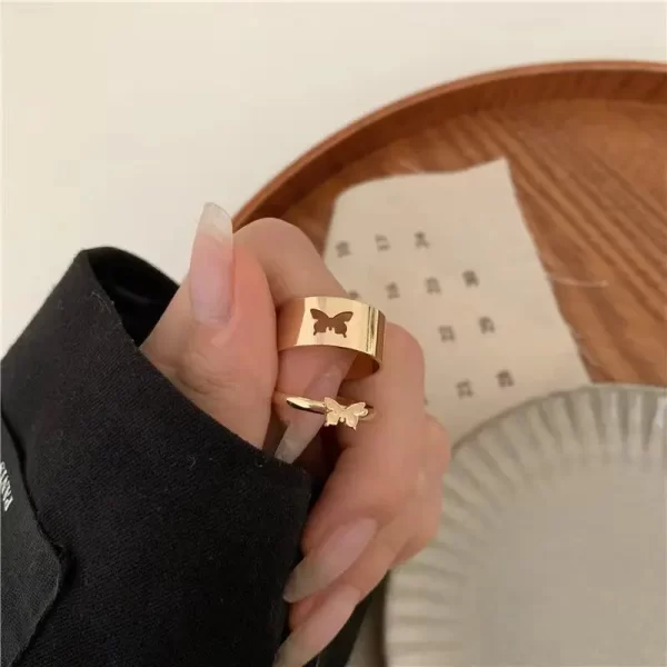 Bohemian Gold Color Cross Wide Rings Set For Women Girl Simple Chain Finger Tail Rings 2022 NEW Bijoux Jewelry Gifts Ring Female - Image 19
